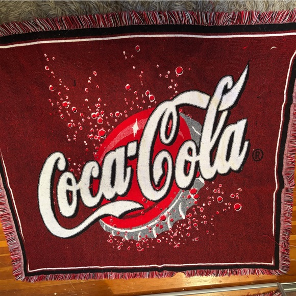 Vintage Coca-Cola throw blanket - Picture 1 of 3